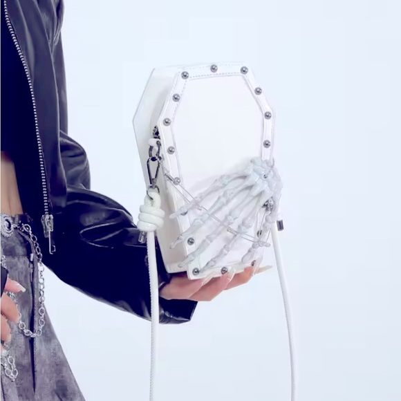 Gothic Faux Leather Coffin ⚰️ Hanging - Picture 2 of 3